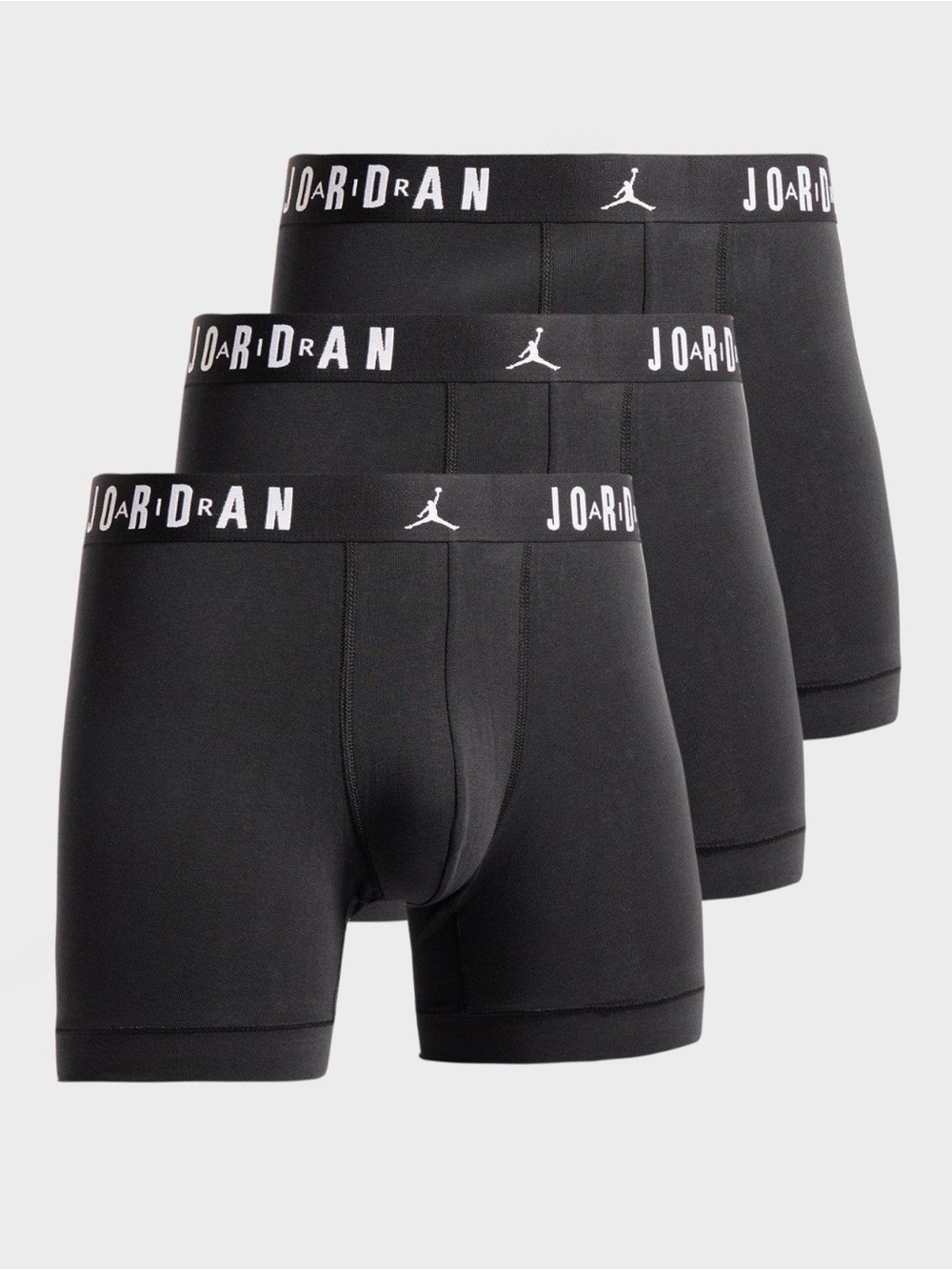 Jordan Black Men's Boxer Briefs with Branded Waistband – 3 Pack